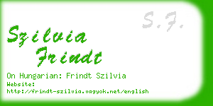 szilvia frindt business card